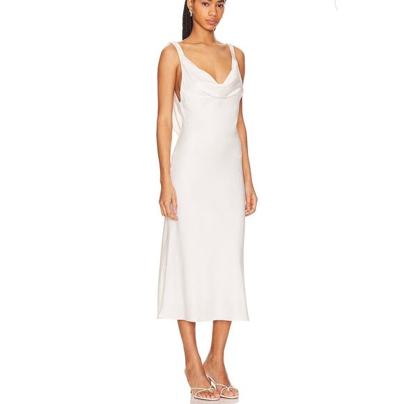 Katie May Heidi Midi Dress in Ivory size Small - Picture 3 of 8